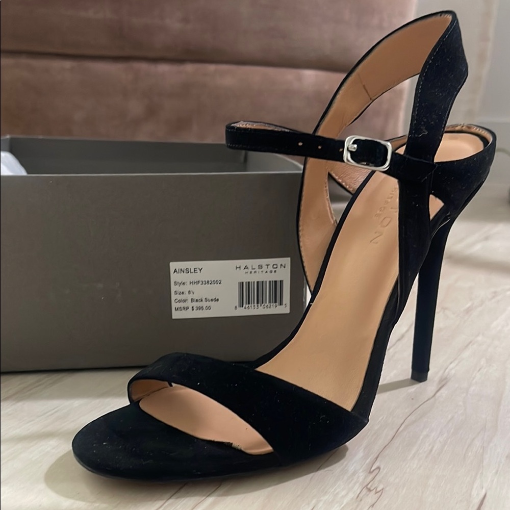 Halston Heritage “Ainsley” Black Stiletto Heels
